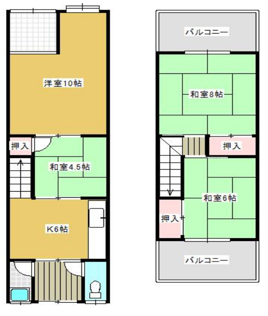 小路駅 徒歩7分 構造:木造土地面積:58.48平米 ( 17.69坪 ) 建物面積:69.66平米 ( 21.07坪 )
