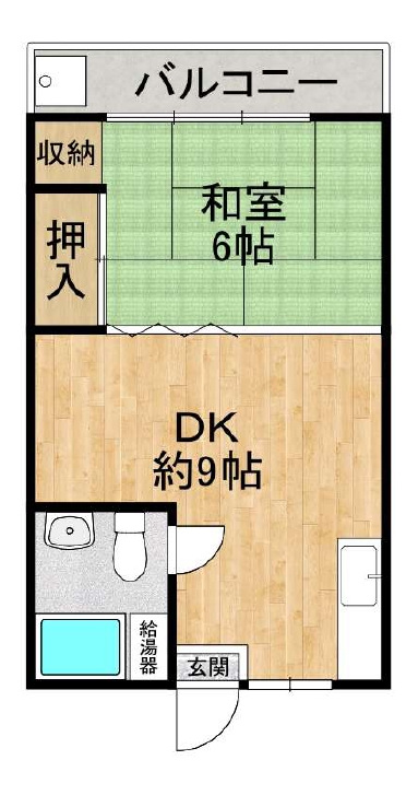 北巽駅 徒歩4分 専有面積:30.98平米 ( 9.37坪 )