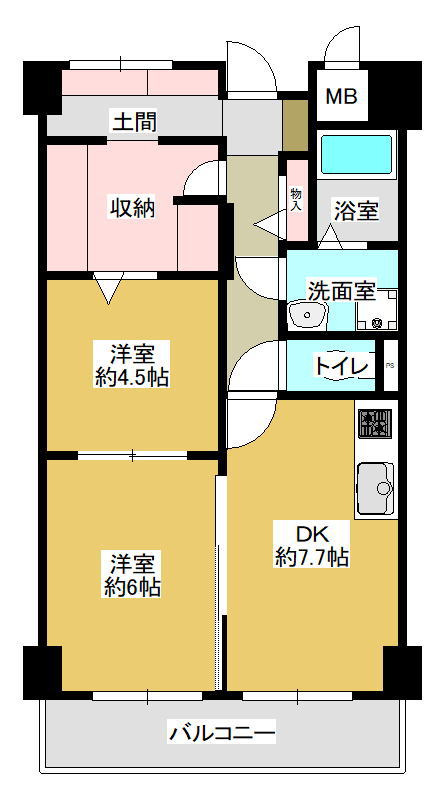 今里駅 徒歩10分 構造:RC専有面積:50.45平米 ( 15.26坪 )